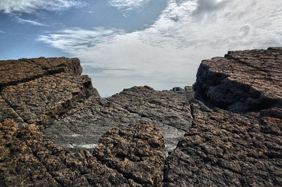 Rock formations against sky