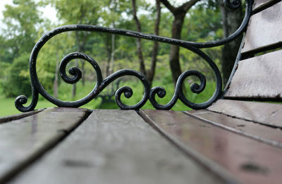 Bench chair in the public park