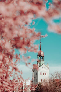 Low angle view of church against sky