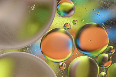 Full frame shot of bubbles in water