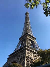 Low angle view of eiffel tower