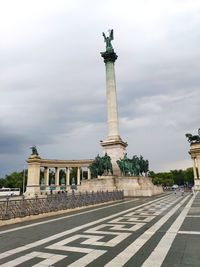 View of statue against cloudy sky