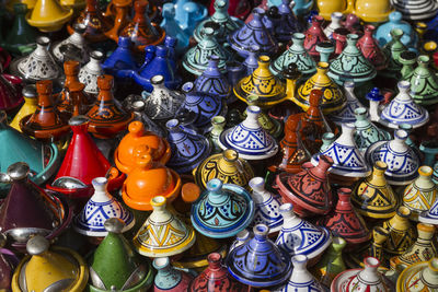 Full frame shot of multi colored toys for sale