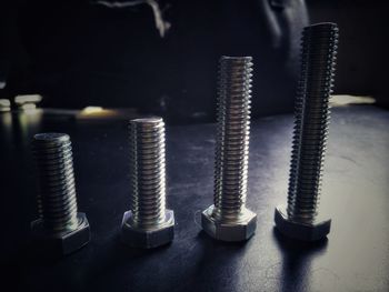 High angle view of nuts on table