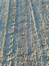 Full frame shot of snow on land