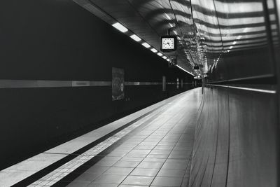 Empty subway station platform
