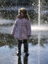 Full frame shot of wet glass