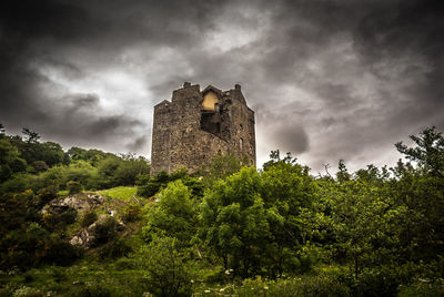 Low angle view of castle against sky