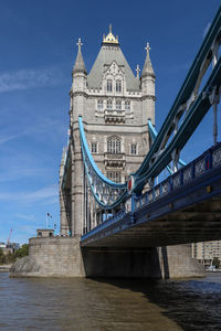 Low angle view of bridge over river