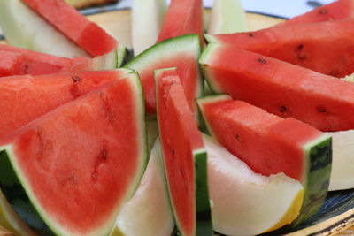 Close-up of chopped tomatoes