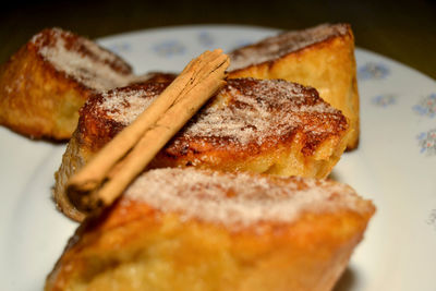 Close-up of bread on plate