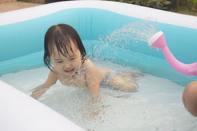 Girl in swimming pool