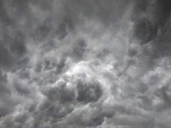 Low angle view of storm clouds in sky