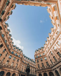 Low angle view of buildings against sky