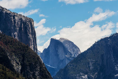 Panoramic view of mountains against sky