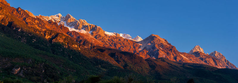 Low angle view of mountain against sky