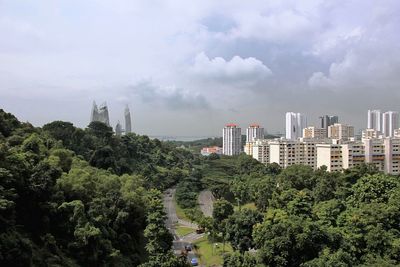 Panoramic view of city against sky