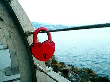 Close up of padlock