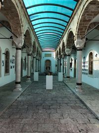 Empty corridor of building