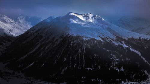 Scenic view of snow covered mountain