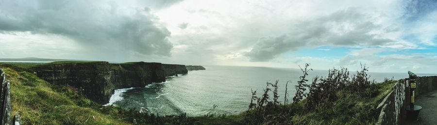 Panoramic view of sea against sky