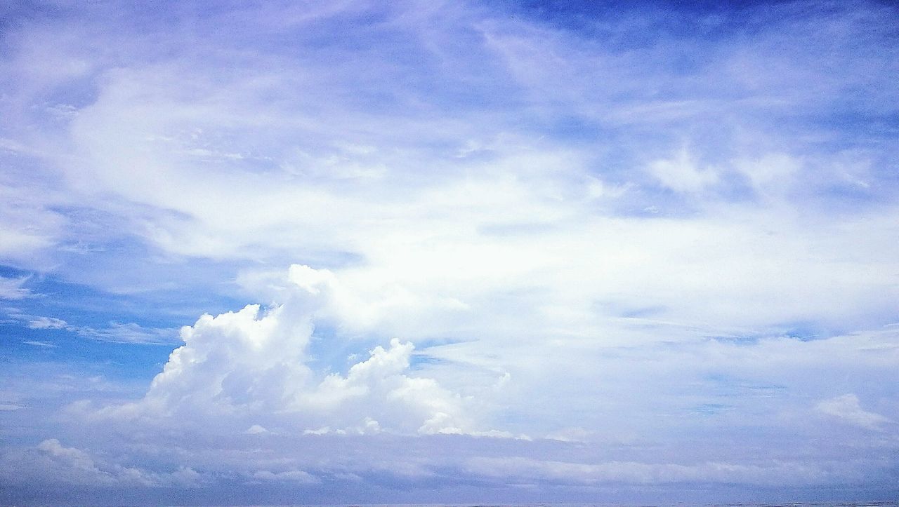 sky, cloud - sky, beauty in nature, nature, tranquility, scenics, cloudscape, sky only, no people, tranquil scene, low angle view, day, blue, outdoors, backgrounds