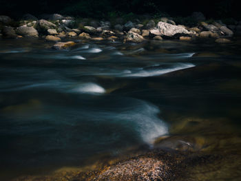 Rocks in sea