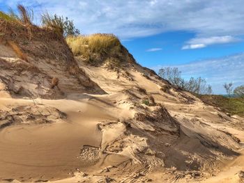 Scenic view of desert against sky