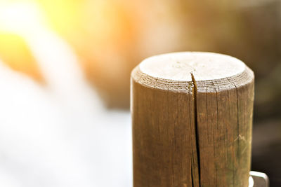 Close-up of wooden table