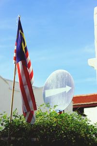 Close-up of flag against plants