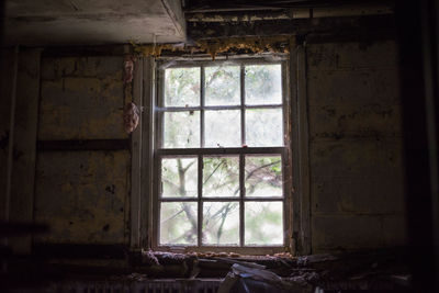 Interior of abandoned house