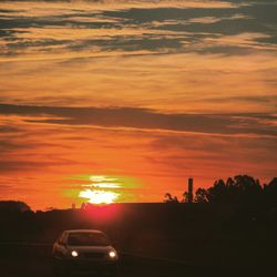 Scenic view of sunset over sea