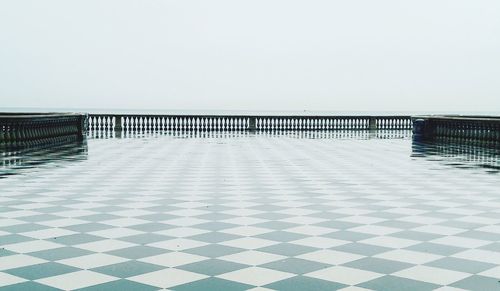 View of sea against clear sky