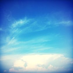 Low angle view of clouds in sky