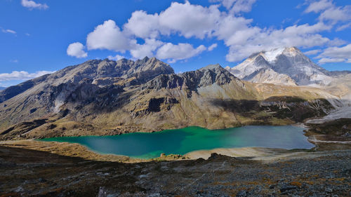 Mount chenrezig and snake lake in yading, china