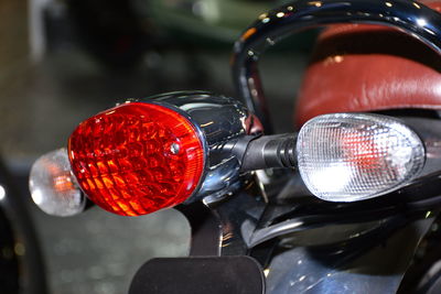 Close-up of motorcycle 