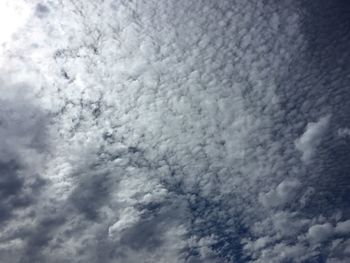 Low angle view of clouds in sky