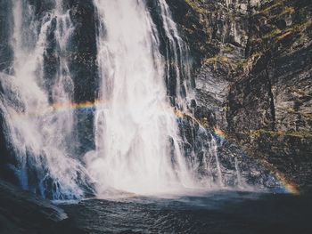 Scenic view of waterfall