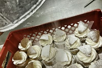 Close-up of food on table