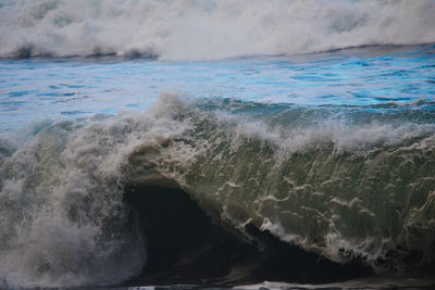 Waves rushing towards shore