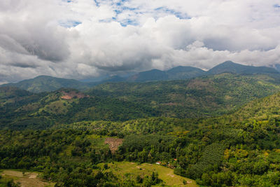 High angle view of landscape against sky