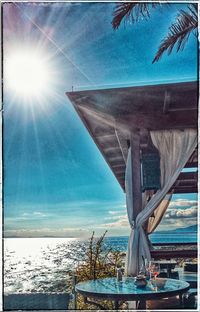 Low angle view of bridge against sky