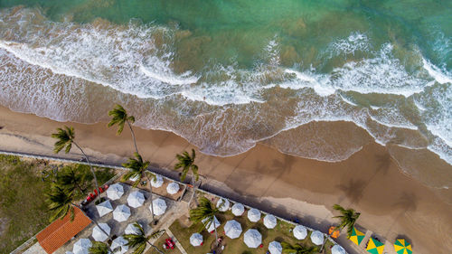 High angle view of beach muro alto porto de galinhas 