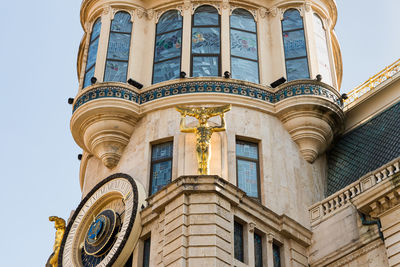 Low angle view of historic building against sky