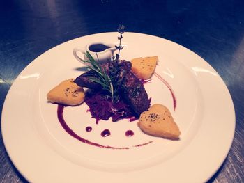 Close-up of food in plate