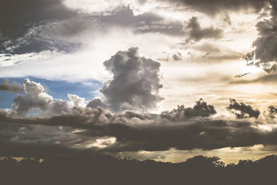 Low angle view of clouds in sky