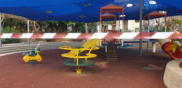Empty seats in playground