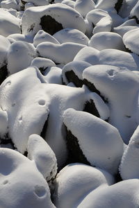 Full frame shot of snow on land