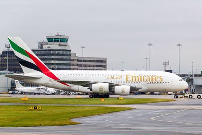 Airplane on airport runway