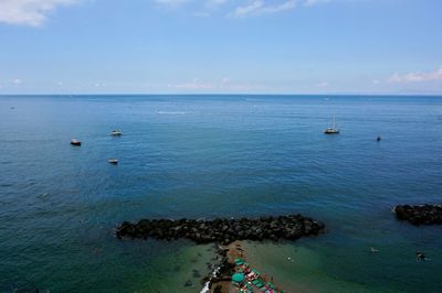 Scenic view of sea and beach against sky